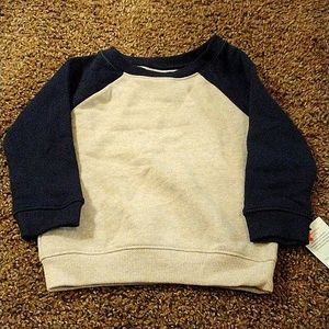Cat & Jack Grey Sweatshirt w/Navy Sleeves